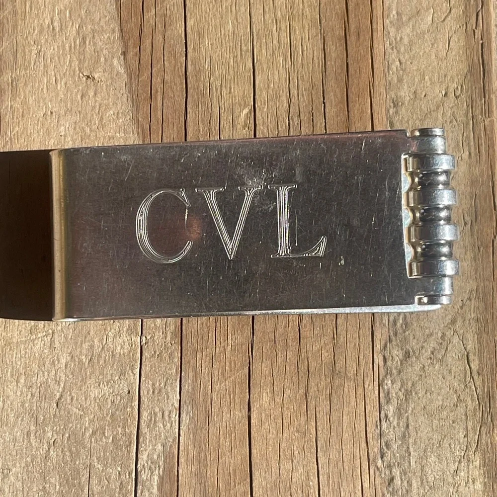 Tiffany&Co Paloma Picasso Money Clip Sterling Silver With Engraving Letters CVL